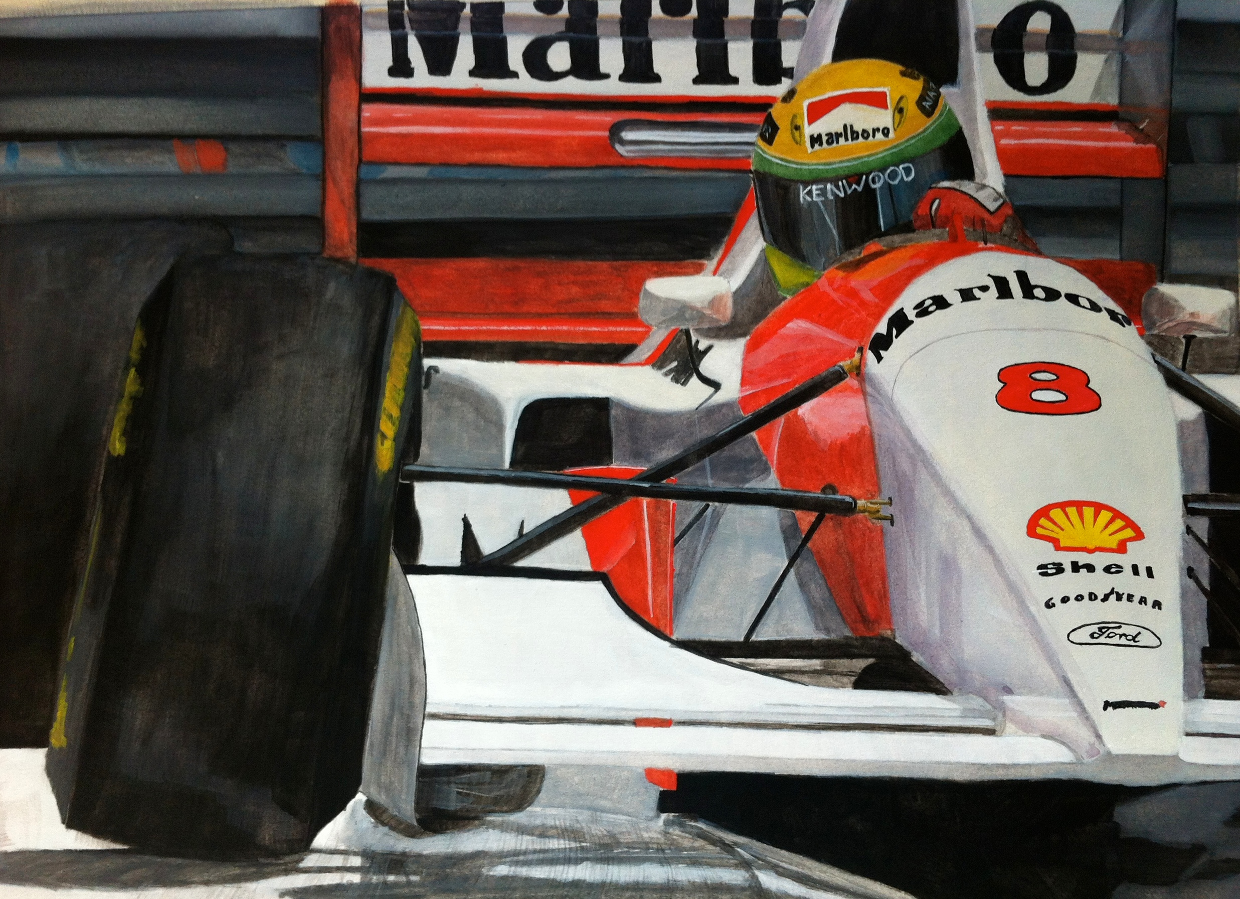 Ayrton Senna - Guache